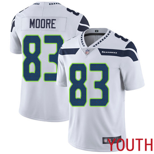 Seattle Seahawks Limited White Youth David Moore Road Jersey NFL Football #83 Vapor Untouchable
